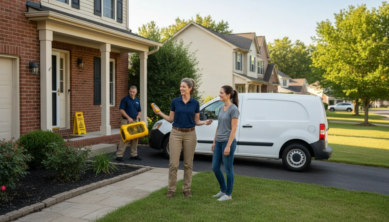 Residential water damage restoration in Girard, PA